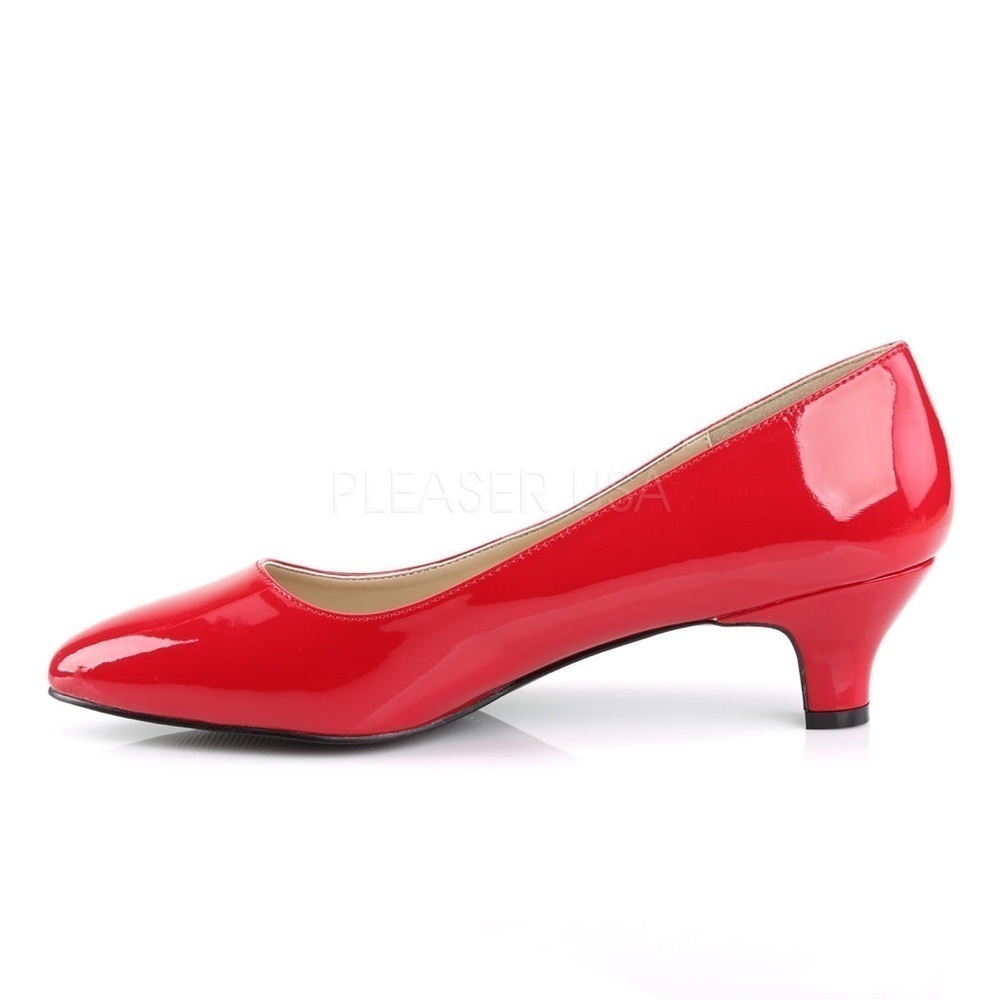 NEW—Pleaser FAB-420 Red Patent Leather 2” Kitten Heel, Office or Formal Size 14 - Picture 3 of 16